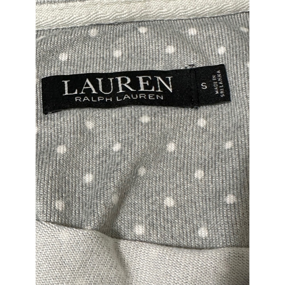 Lauren Ralph Lauren Small Polka Dot 2 Piece Pajama Set Gray - Picture 6 of 9